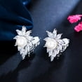 thumbnail image 6 of Silver Plated Bridesmaid Leaf Pearl Clips Earrings Without Pierced Ear Clip Gift, 6 of 9