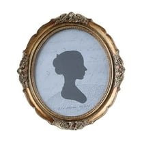 European Style Oval Picture Frame with Carved Design and Gold Finish, Elegant Wall Decor for Photos and Art