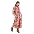 thumbnail image 2 of KLAVATE Women's Cotton Bathrobe Winter Cardigan Sleepwear Nightgown Kantha Kimono, 2 of 4