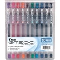 thumbnail image 1 of ESSN Stylo Gel, Pointe Ultra Fine, Couleurs d'Encre Assorties, Lot de 10, 1 of 1