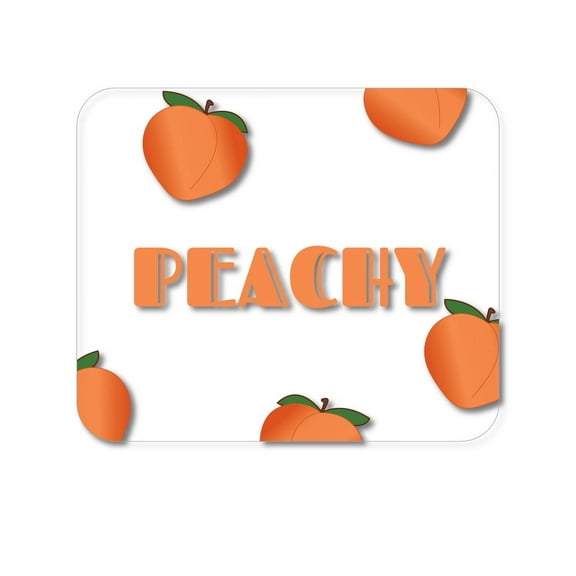 DistinctInk Mouse Pad - 1/4" Foam Rubber - Peachy - Peach Emoji