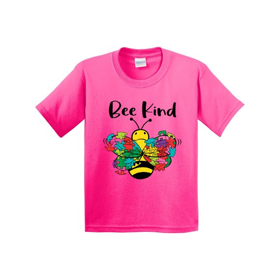 Inktastic Autism Awareness Bee Kind Youth T-Shirt