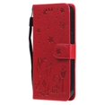 thumbnail image 3 of SaniMore for iPhone 14 6.1" 2022 Case, PU Leather Skin with Embossed Cat Flip Magnetic Cover Card Slots Kickstand Detachable Lanyard Full Around Wallet Case For iPhone 14 6.1", Red, 3 of 12