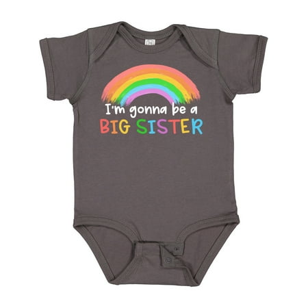 

Inktastic I m Gonna Be a Big Sister Rainbow Gift Baby Boy or Baby Girl Bodysuit