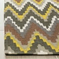 thumbnail image 3 of SAFAVIEH Cedar Brook Carthach Chevron Cotton Area Rug, Black/Citron, 7'3" x 9'3", 3 of 8