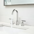thumbnail image 4 of Luku Bathroom Faucet, Brushed Nickel Widespread Bathroom Sink Faucet, 8 Inch Bathroom Faucet for Sink 3 Hole with Stainless Steel Pop-up Drain, Modern and Beautiful for Your Bathroom(Brushed Nickel), 4 of 9