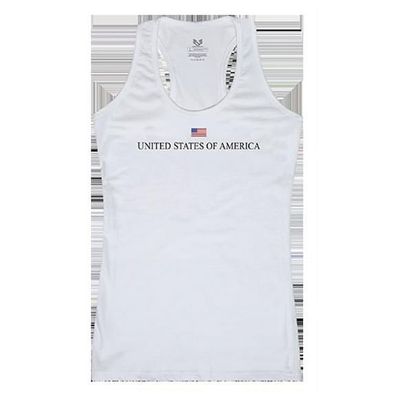 Rapid Dominance USA Graphic Tank Top, White - Large