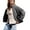 BlackWhite, variant on Lentta Women's Cropped Quilted Jacket Floral Printed LightWeight Padded Puffer Cardigan Coat Outwear