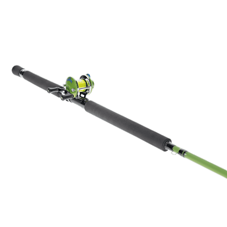 Lew s Crappie Thunder Jig/Troll Reel and Fishing Rod Combo  12-Foot 2-Piece Rod  Green