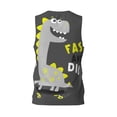 thumbnail image 2 of Rocae Cute Dinosaur for Men's Basketball Jersey Lightweight and Breathable Athletic Tank Top,Quick-Drying Sports Jersey 3X-Large, 2 of 9