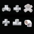 thumbnail image 2 of 5 Pcs PVC 3/4/5-Way Side Outlet Elbow Straight Tee Elbow Pipe Fittings 20/25/32mm for Home Garden Water Connectors Shelf DIY, 2 of 2