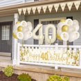 thumbnail image 5 of YANSION 40th Birthday Decorations for Men Women, Sand White Gold Theme Party Decor, Beige White Gold Latex Balloons and Happy 40th Birthday Banner, Happy 40th Birthday Party Anniversary Supplies, 5 of 7