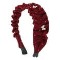 thumbnail image 3 of Unique Bargains 1 Pc Hairband Butterfly Rhinestone Hair Accessories for Women Wine Red, 3 of 5