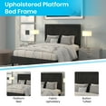 thumbnail image 4 of Flash Furniture Roxbury Full Size Tufted Upholstered Platform Bed in Black Fabric with 10 Inch CertiPUR-US Certified Pocket Spring Mattress, 4 of 11