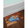 thumbnail image 2 of Beach Bath Mat, Cavern Rocks by Pacific Waters with Stunning Australian Sea and Sky Landscape Road, Non-Slip Plush Mat Bathroom Kitchen Laundry Room Decor, 29.5 X 17.5 Inches, Cream Blue, Ambesonne, 2 of 2