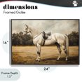 thumbnail image 4 of Stupell Industries Rustic Lodge White Mare with Saddle Black Framed Giclee Art, 24 x 16, by Petals Prints Design, 4 of 8
