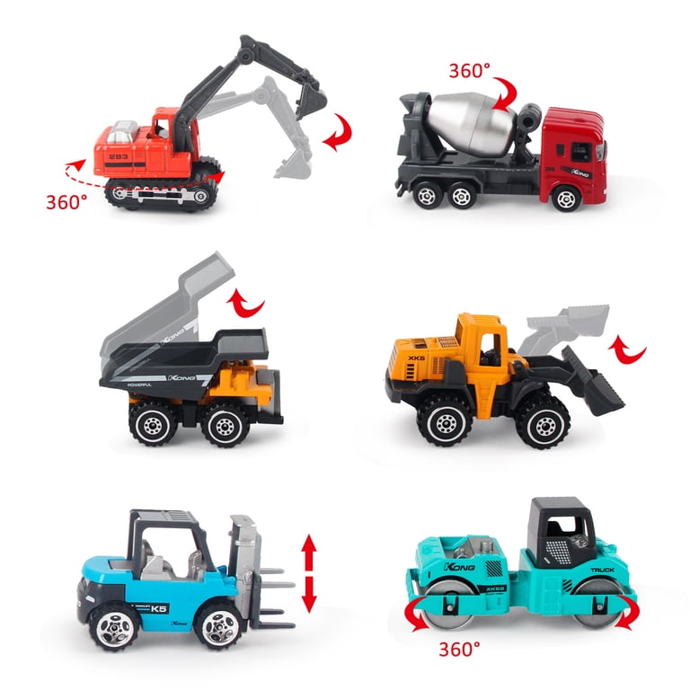 Alloy Construction Truck Toy 6pcs/Set Mini Trucks Die-Cast Play