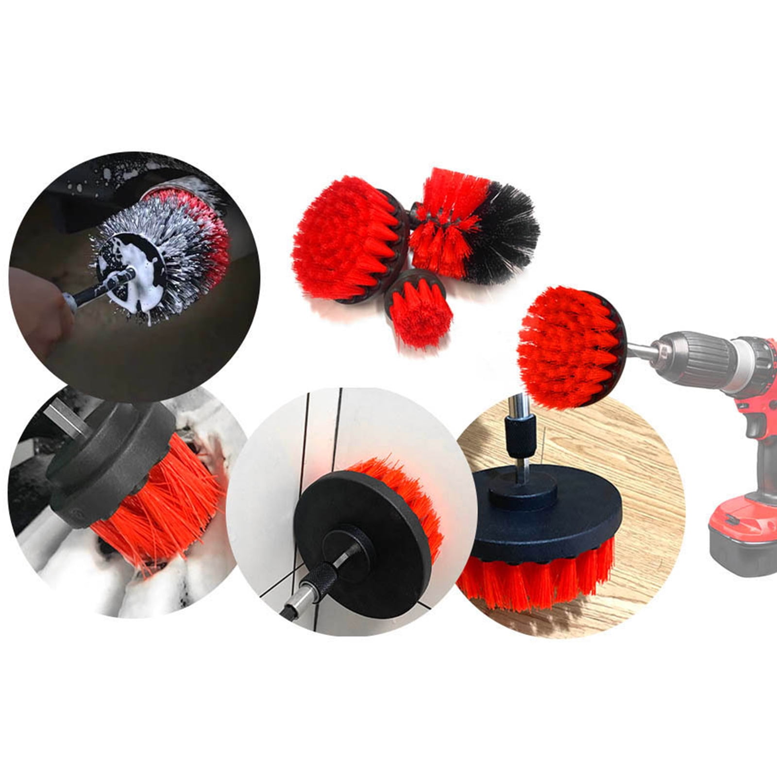 26pcs Cleaning Brush Set Car Dust Dirt Clean Tool Kit Cleaner Electric Drill Part for Air Holes Leather Rims Auto Detail