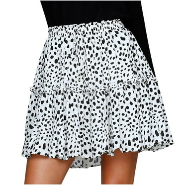 IROINNID Mini Comfort Waist Skirt For Women Fashion Skirt Strap Ladies Print Skirt