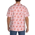 thumbnail image 3 of Fuzoiu Cartoon Lobsters 3 Print Men's Casual Short,Men's Short Sleeve Shirt,Mens Casual Button Down Shirts,Cuban Collar Summer Shirt for Beach, Vacation, and Outdoor Activities-Small, 3 of 5