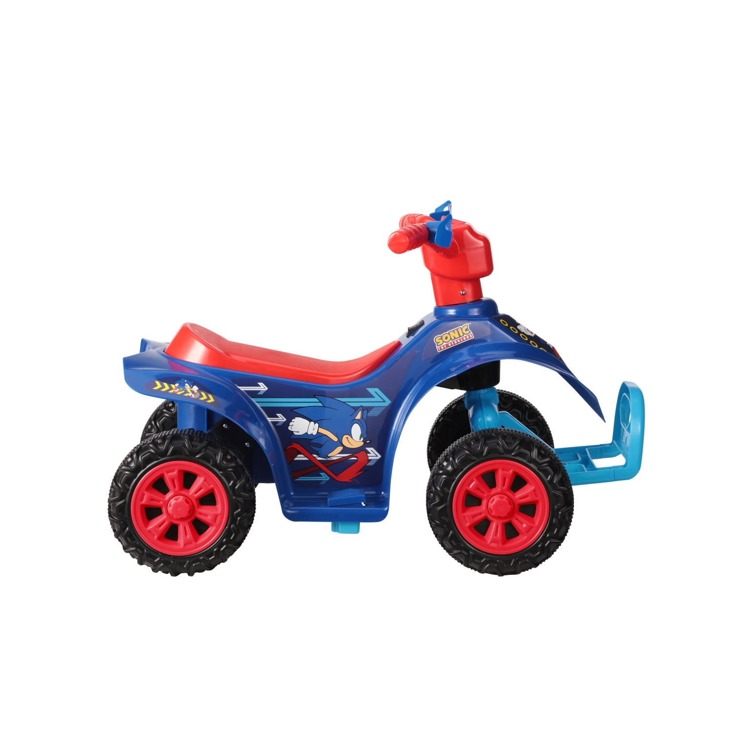 Licensed Sonic The Hedgehog 6V Battery Powered Ride on ATV for Kids Ages 2-5 Years Old, Blue