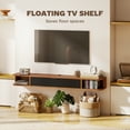 thumbnail image 4 of HOMCOM 55" Floating TV Stand, Wall Mounted Media Console, Walnut, 4 of 10