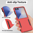 thumbnail image 5 of Entronix Protective Case for Galaxy Z Flip 7, Shockproof Non-Slip Durable Hard Cover, Red, 5 of 5