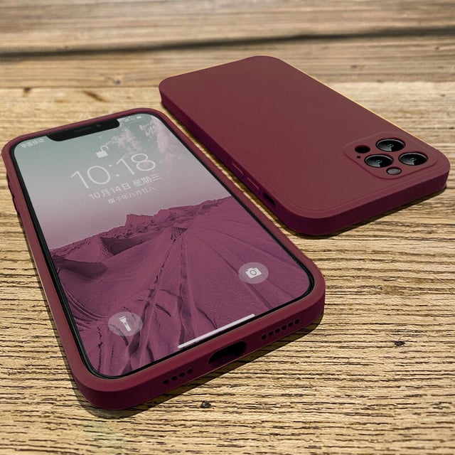 Funda de teléfono de silicona líquida cuadrada oficial para iPhone 11 12 13 Pro Max Mini X XR XS Max 7 8 Plus SE2 cubierta de protección de lente completa Tan Jianjun unisex