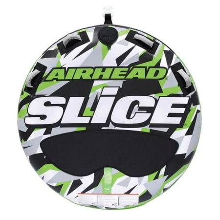 Airhead Slice 2-Person Towable Boat Tube Float  Heavy-Duty Nylon  Green Camo