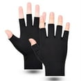 thumbnail image 2 of Lightweight Summer Fingerless Gloves Men Women UV Sun Protection Driving Cotton Gloves Nonslip Touchscreen Gloves-Gray, 2 of 5