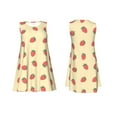 thumbnail image 7 of Wukai Strawberries Print Women's Sleeveless Dress, Loose Fit Casual Dress for Women, Comfortable Sleeveless Summer Dress, 7 of 7