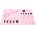 thumbnail image 3 of Milisten Nail Art Stamping Mat Silicone Workspace Stamping Plate Nail Polish Coloring Practice Pad Nail Sticker Guide Printing Transfer Table Cover Tools Manicure Mat (B Type) (Pink), 3 of 5