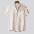thumbnail image 1 of EGNMCR Short Sleeve Shirts for Men Summer Casual T-shirt, Men Hawaiian Short Sleeve Beach Shirt Solid Summer Casual Button Down Shirts,, 1 of 1