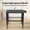 thumbnail image 4 of Huloretions Welding Table 36"x24", 5/8-inch Fixture Holes Steel Welding Workbench Table, 1500lbs Load Capacity Welding Table Portable Work Bench, 4 of 7