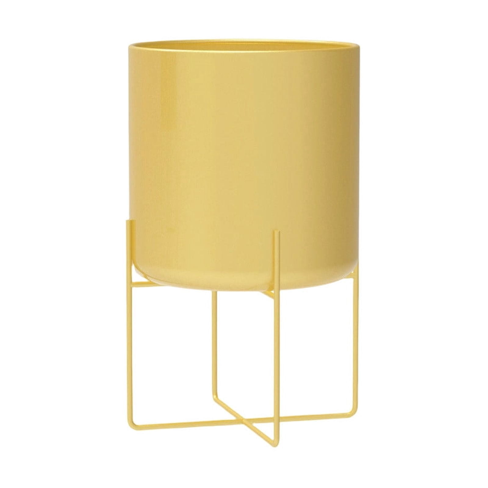 Large Planters With Stand Gold Planter For Indoor Plants 12.6" Tall Morden Metal Plant Pots For Living Room Corner Kitchen Office Garden Patio Decor, Decorative Floor Planters With Drainage Holes