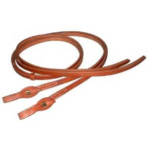 Reins Leather Split Amish Made 3/8" Natural Tapered Ends 