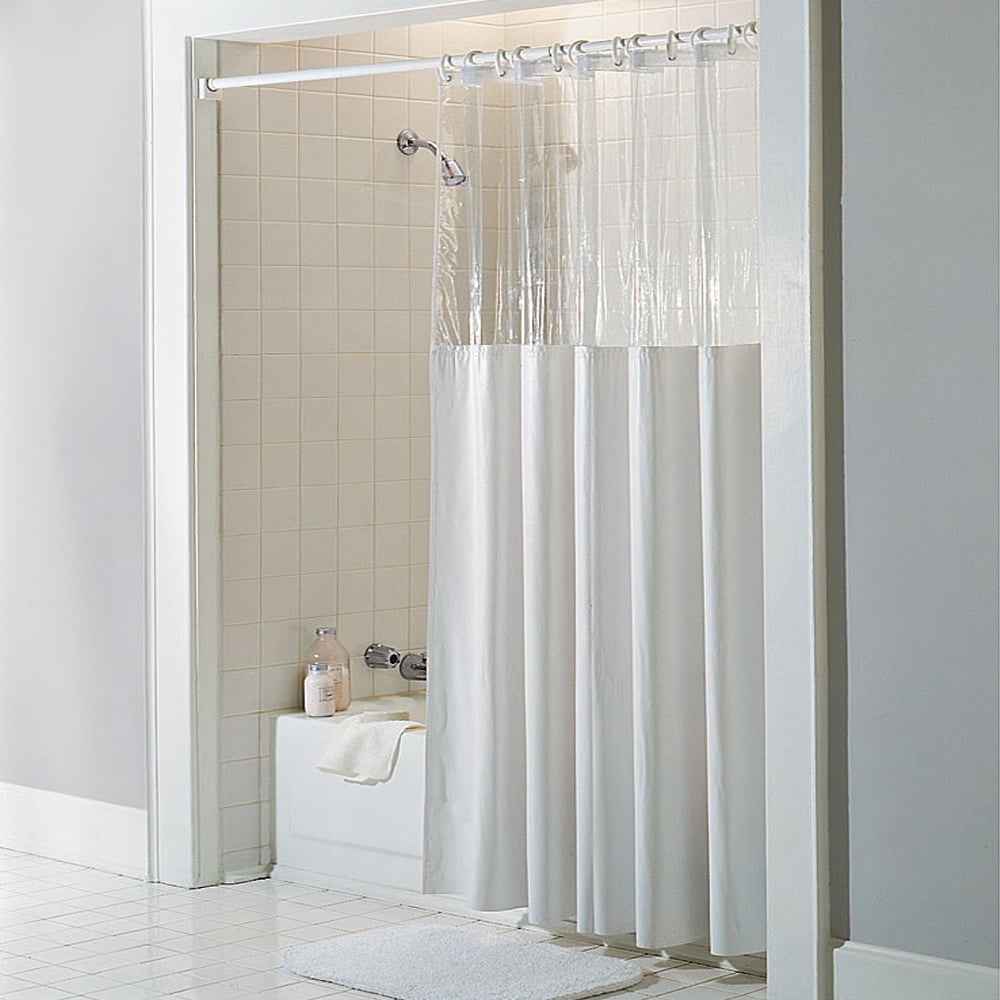 Extra Long Shower Curtain Waterproof Heavy Duty vinyl Fabric Bathroom Curtains 