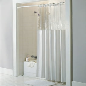 Clear View Antimicrobial Germicidal Bath Shower Curtain Stop