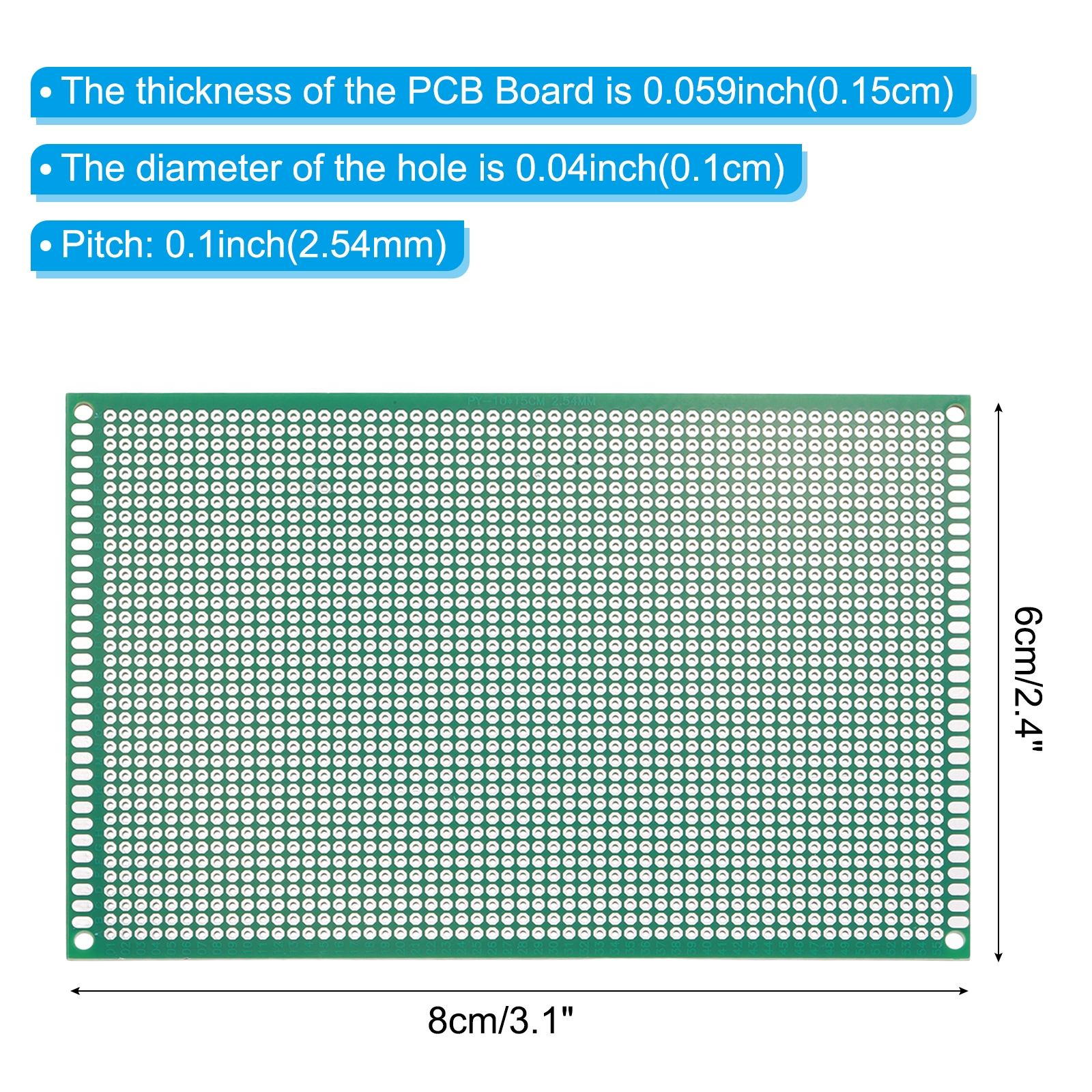 4" x 6" PCB Board Circuit, 12 Pcs Single Sided Prototype Solder Boards for Soldering and Electronic Project Circuit Boards Solderable Breadboard, Green