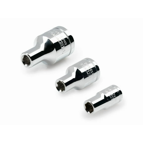 Tekton 1/4, 3/8, And 1/2 Inch Magnetic Hex Bit Holder Socket Set, 3 Pieces