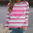 thumbnail image 2 of VALMASS Women's Valentine's Days Graphic Sweatshirts Long Sleeve Pullover Tops Fashion Cute Print Crewneck Sweatshirts (S, Pink-E), 2 of 4