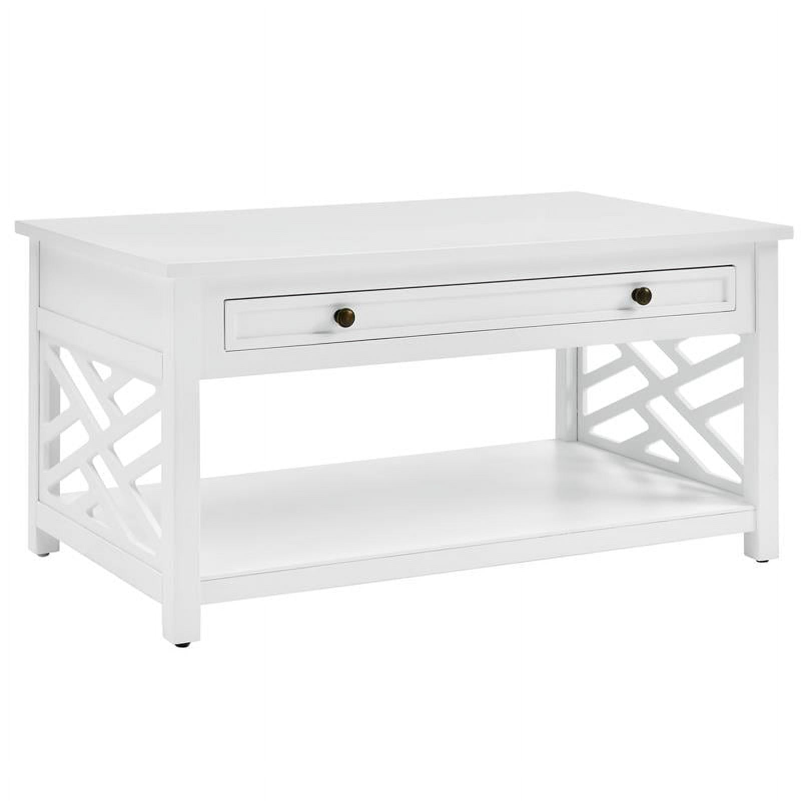Alaterre Furniture Coventry Coffee Table with Drawer, End Table with Tray and Console Table with Drawer - Gray