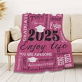 thumbnail image 4 of Graduation Soft Throw Blanket 2025, Birthday High School College Graduation Gifts for Daughter Son from Mom Dad, Class of 2025 Graduation Blanket Gifts for Him Her, 4 of 5