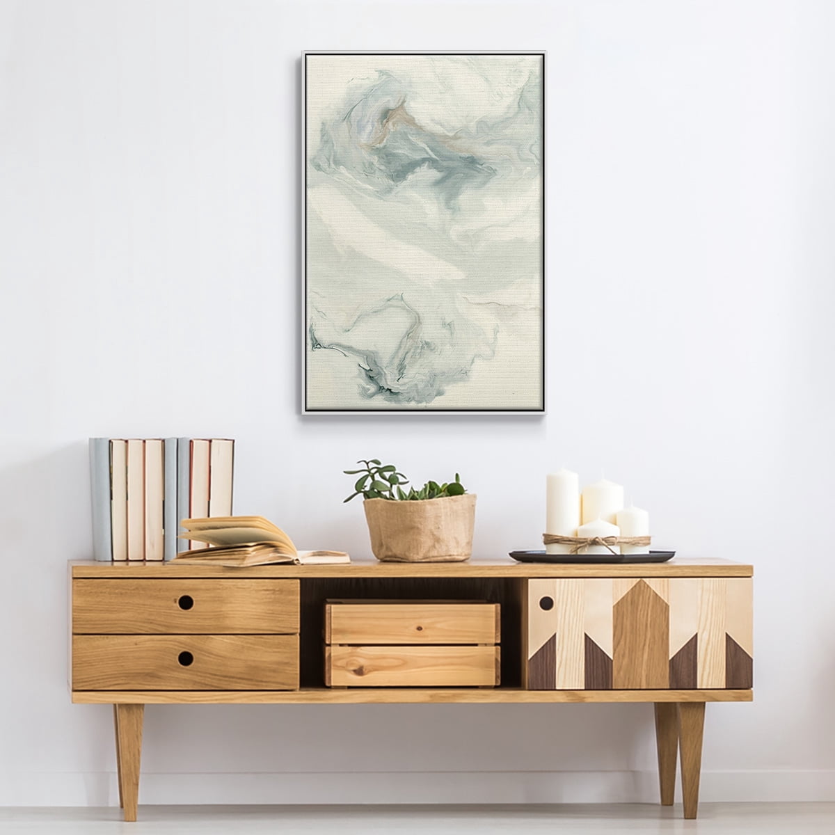 Untitled Framed Premium Gallery Wrapped Canvas - Ready to Hang - 27 x 41 - White Floating Frame