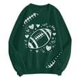 thumbnail image 6 of GEWSEY Sweatshirts for Women Game Day Rugby Sweatshirt Round Neck Long Sleeve Casual Shirt Soccer Pullover for Women (Green, L), 6 of 8