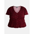 thumbnail image 5 of Terra & Sky Women’s Plus Femme Smocked Top, Sizes 0X-5X, 5 of 5