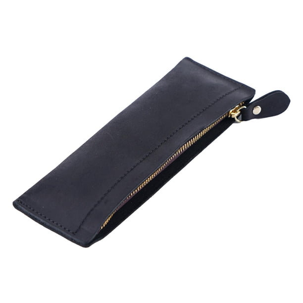 Estuche para lápices y bolígrafos Estuche para lápices Estuche para bolígrafos Estuche para papelería Bolsillo multiusos Portalápices clásico Negro