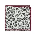 thumbnail image 4 of INSPIRE CHIC Men's Leopard Printed Pocket Squares 1 Pcs Gray, 4 of 4