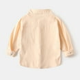 thumbnail image 3 of WOYY Little Boys Long Sleeve Button Down Shirt Casual Spring Fall Shirt, Sizes 5-6, 3 of 6