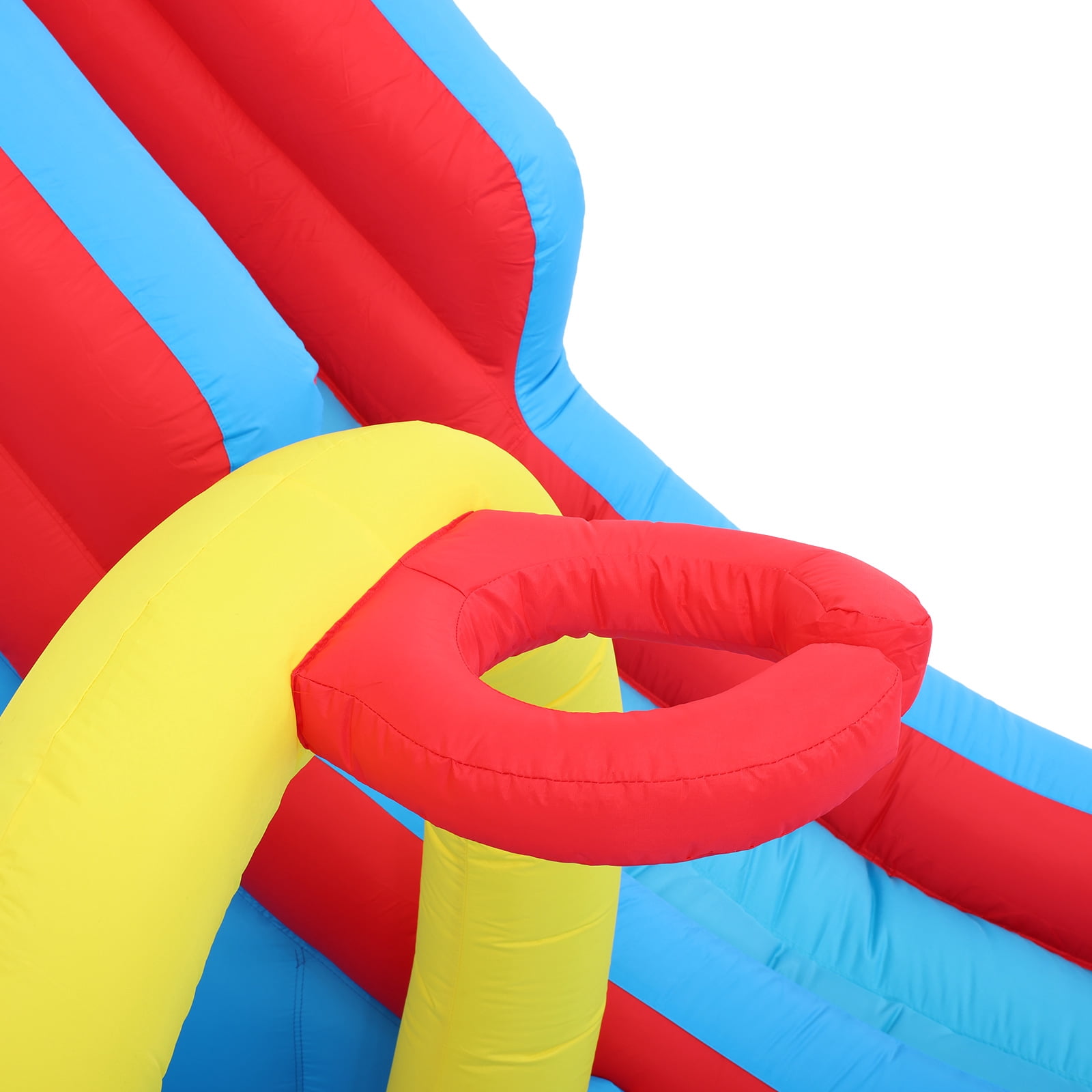 Funcid Giant Inflatable Water Slide Obstacle Course for Kids, 3x10FT, Inflatable Bounce with Long Slide, Deep Pool, Climbing Wall, Boxing Game, Basketball Rim, Water Cannon & Blower